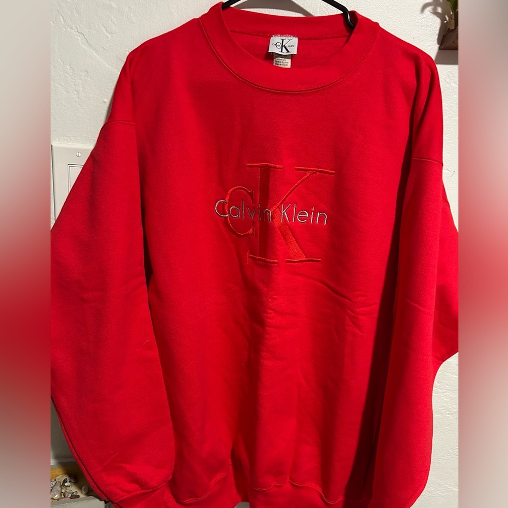 Calvin Klein Jeans Bold Red Crewneck Sweater